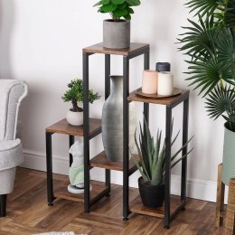 Kwietnik Stojak na Kwiaty 6-Poziomowy Kaskada Metalowy Loft VILDE 80 cm