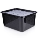 Pojemnik do Przechowywania z Pokrywką 20 L VILDE Czarny 40 x 33 x 20 cm