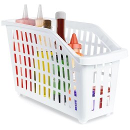 Pojemnik Organizer na Kółkach Wąski 13 L VILDE Biały 46 x 18 x 26,5 cm