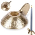 Świecznik na Długą Świecę Aluminium Złoty HOME STYLING COLLECTION LOFT