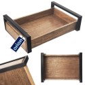 Taca do Serwowania Podawania Drewniana Prostokątna Loft ORION 30,5 x 22 cm