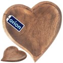Talerz na Przekąski Drewno MANGO Serce 25 x 25 cm ORION Ręcznie Robiony