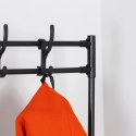 Wieszak na Ubrania Metalowy VILDE Stojący z Regałem na Buty 156 cm