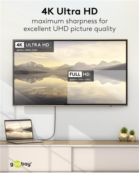 Goobay Goobay USB-C to HDMI Cable 4K at 60 Hz, 1 m | 75696