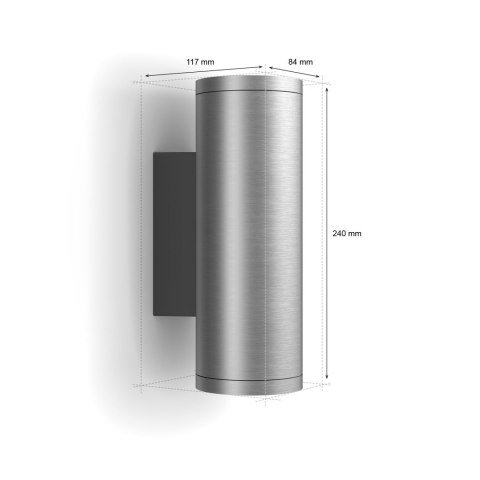 Philips Hue Philips Hue WCA Appear Outdoor Wall Lantern, Inox | Philips Hue
