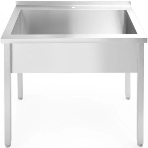 Basen zlew gastronomiczny jednokomorowy Budget Line STAL 800 x 600 x 850 mm - Hendi 811009