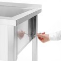Basen zlew gastronomiczny jednokomorowy Budget Line STAL 800 x 600 x 850 mm - Hendi 811009