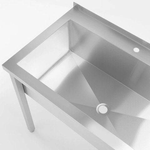 Basen zlew gastronomiczny jednokomorowy Budget Line STAL 800 x 600 x 850 mm - Hendi 811009