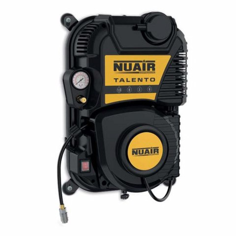 NUAIR KOMPRESOR BEZOLEJOWY ŚCIENNY 1.5KM 8BAR 2L PRZEWÓD 9M WYCISZ