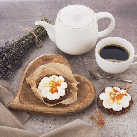 Talerz Taca Deska do Serwowania na Przekąski Drewniany ORION 20 x 21 cm