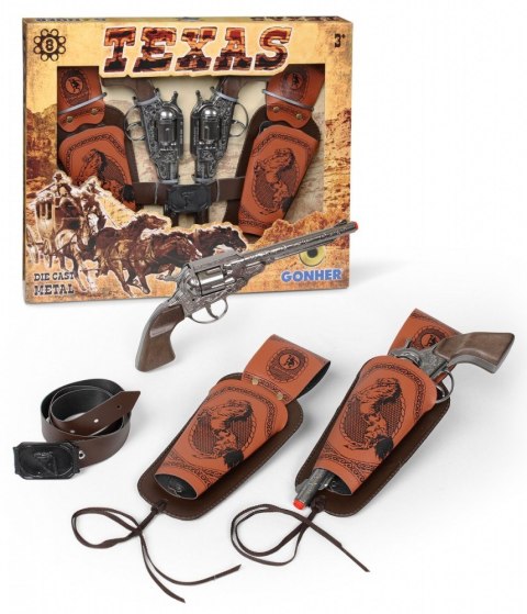 Zestaw kowbojski 2 rewolwery z kaburami gonher