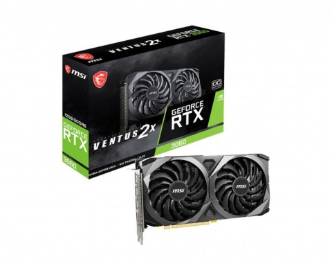 Karta graficzna MSI GeForce RTX 3060 VENTUS 2X OC 12GB GDDR6 (RTX 3060 VENTUS 2X 12G OC)