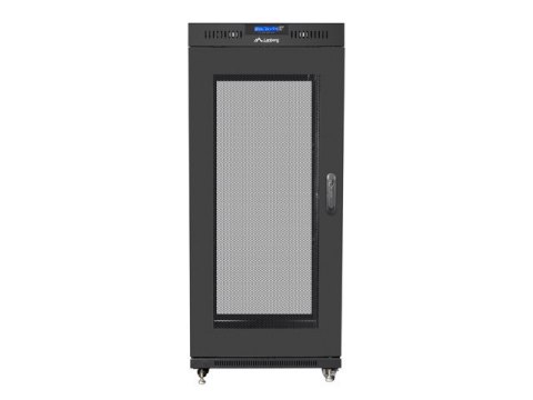 SZAFA INSTALACYJNA RACK STOJĄCA 19" 27U 600X800 CZARNA DRZWI PERFOROWANE LCD LANBERG (FLAT PACK)