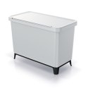 Kosz na śmieci SYSTEMA 3x10L - popielaty