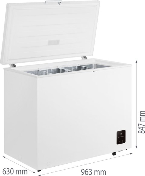 Gorenje Gorenje Freezer FH25EAW, Energy efficiency class E, Chest, Free standing, Height 84.7 cm, Total net capacity 248 L, White