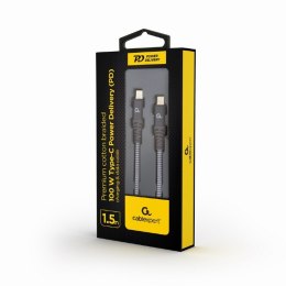 Cablexpert Cablexpert 100 W Type-C Power Delivery (PD) premium charging and data cable, 1.5 m | CC-USB2B-CMCM100-1.5M