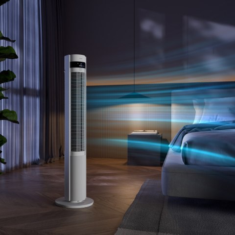 Duux Duux Fan | Elevate | Tower Fan | Biały | Średnica 29 cm | Liczba prędkości 12 | Oscylacja | 4-40 W