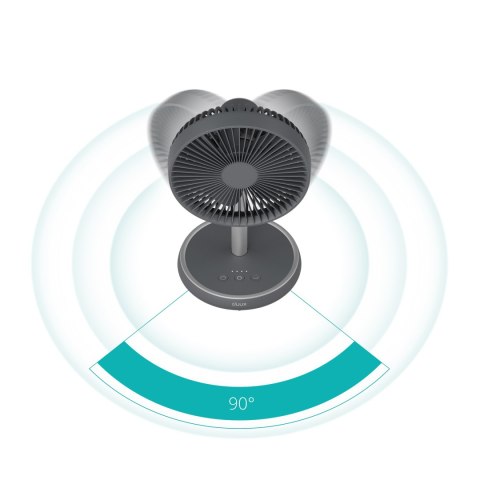 Duux Duux Fan | Rize Flex | Stand Fan | Grey | Diameter 21 cm | Number of speeds 4 | Oscillation | 10 W | No