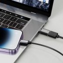 Adapter przejsciówka USB-C (męski) - USB-A (żeński) OTG - czarny