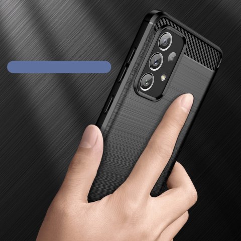 Elastyczne etui pokrowiec na Samsung Galaxy A73 Carbon Case - czarny