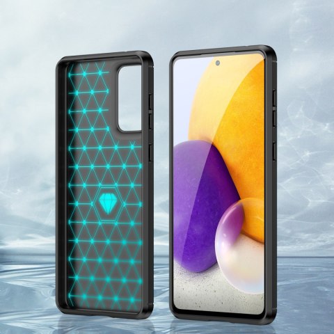 Elastyczne etui pokrowiec na Samsung Galaxy A73 Carbon Case - czarny