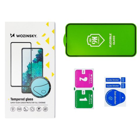 Folia szklana szkło hartowane z ramką do iPhone 14 Plus / 13 Pro Max Full Cover Flexi Nano - przezroczysty