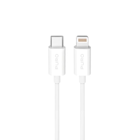 Kabel przewód USB-C - iPhone Lightning TPE 20W 2m - biały