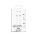 Kabel przewód USB-C w oplocie Fabrik 4 240W 1m - biały