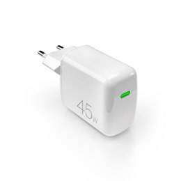 Ładowarka sieciowa USB-C PD GaN 45W - biała