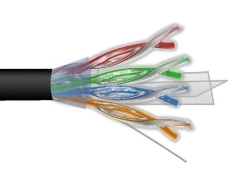 Przewód UTP6 drut Cu +żel 305m MAXCABLE