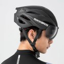 Kask rowerowy z szybką odpinanymi okularami z filtrem UV unisex - zielony