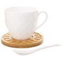 Filiżanka ze Spodkiem Porcelanowa Biała ORION WHITELINE 250 ml 2 szt.