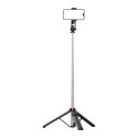 Selfie stick teleskopowy z pilotem stojak tripod na telefon 1.3m - czarny