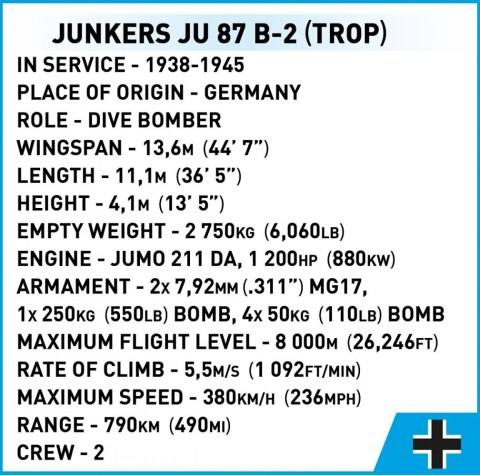 Klocki junkers ju 87 b-2