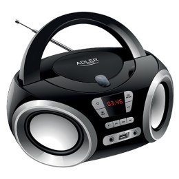 AD 1181 black silver Radio boombox cd-mp3 | usb | fm radio | aux | gniazdo słuchawkowe