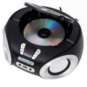 AD 1181 black silver Radio boombox cd-mp3 | usb | fm radio | aux | gniazdo słuchawkowe