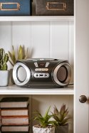 AD 1181 black silver Radio boombox cd-mp3 | usb | fm radio | aux | gniazdo słuchawkowe