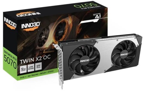 Karta graficzna INNO3D GeForce RTX 5070 TWIN X2 OC 12GB GDDR7 (N50702-12D7X-195064N)