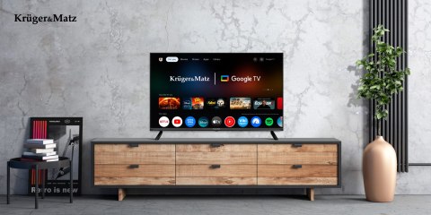 Telewizor Kruger&Matz 32" HD Google TV 5.0, DVB-T2/S2/T/C H.265 HEVC