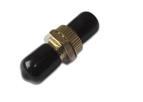 Adapter światłowodowy ST/ST, simplex, wielomodowy MM, ceramiczna ferrula, czarne zaślepki