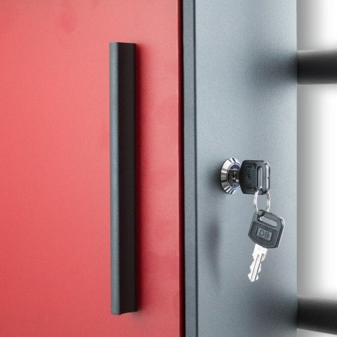 Duży Zestaw skrzynek pocztowych 2szt na słupkach A4 czerwone BITUXX