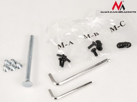 Uchwyt biurkowy do monitora Maclean, gazowy siłownik, USB 3.0, 13"-27", 6 kg, czarny, MC-673