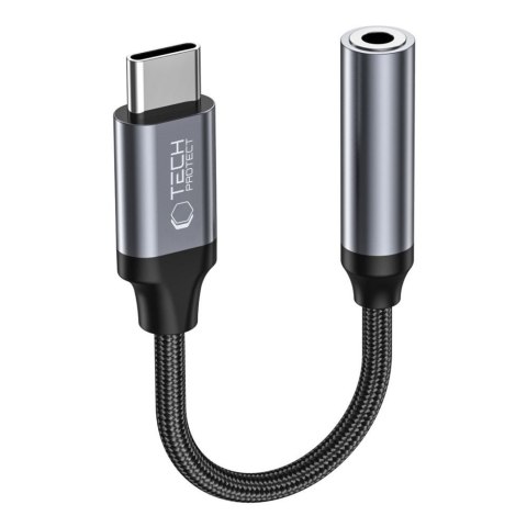 Adapter przejsciówka USB-C - mini jack 3.5mm - czarny