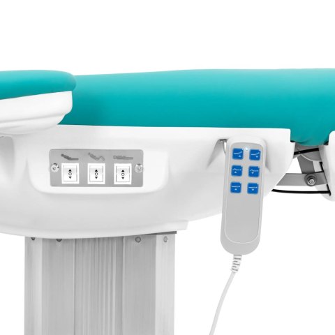 Fotel kosmetyczny do masażu tatuażu elektryczny TIVOLI - niebieski