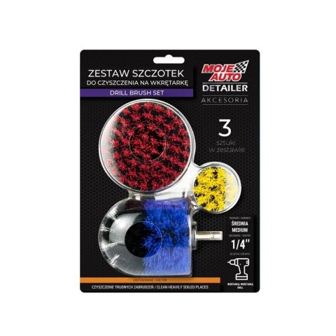 MOJE AUTO ZESTAW SZCZOTEK DO CZYSZCZENIA 3 SZTUKI