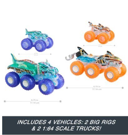 Zestaw pojazdów monster trucks 6-kołowe ciężarówki