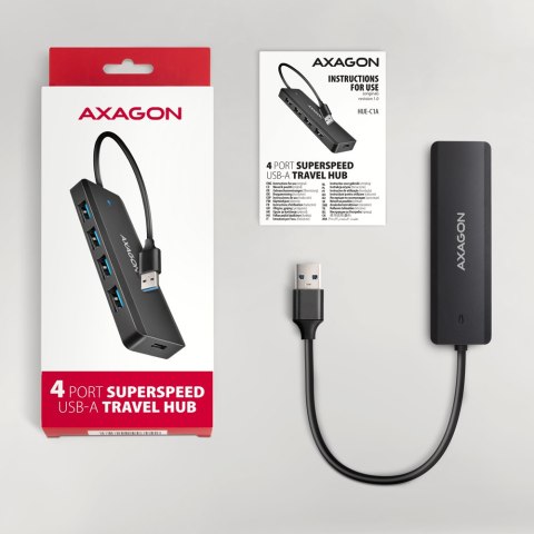 AXAGON AXAGON Travel four-port USB-A 5Gbps hub | HUE-C1A