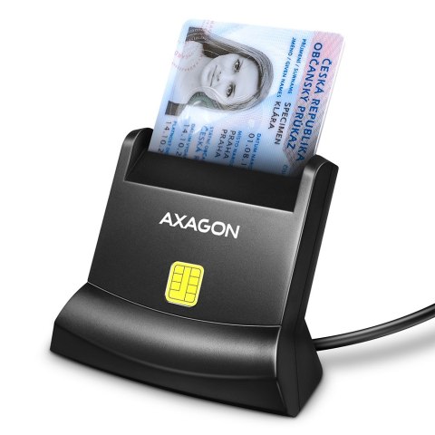 AXAGON AXAGON Universal desktop USB contact Smart card/ID card reader with long, USB-A cable | CRE-SM4N