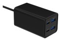 GEMBIRD 4-PORTOWA SZYBKA ŁADOWARKA SIECIOWA GAN (PD) USB (2X USB-A + 2X USB-C), 65W, CZARNA