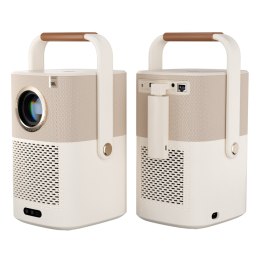 Projektor multimedialny bezprzewodowy FullHD 1080p LCD z głośnikami JBL WiFi BT T2 Plus - beżowy